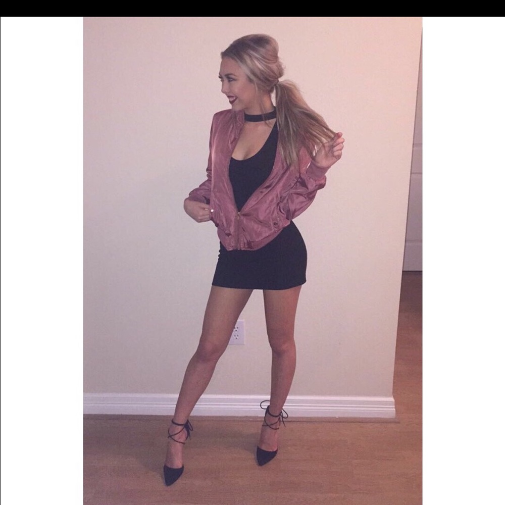 Maroon bomber jacket